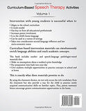 Curriculum-Based Speech Therapy Activities  VOLUME 1